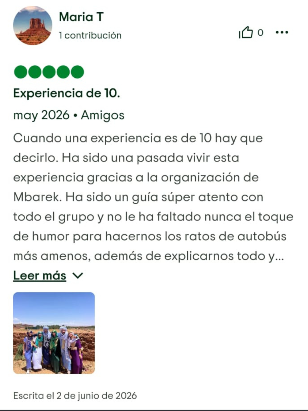 Resena real de un viajero en TripAdvisor