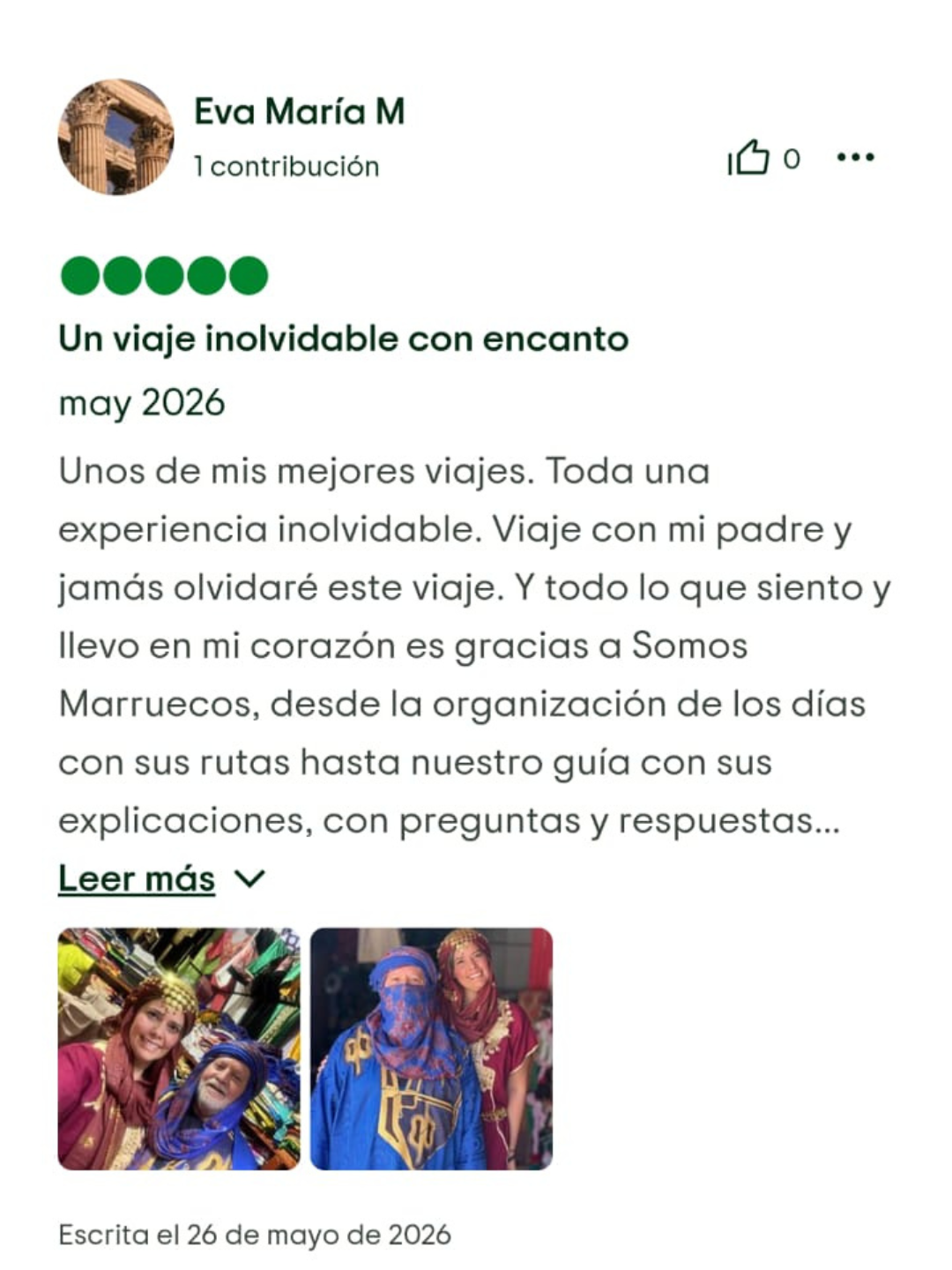 Resena verificada de TripAdvisor sobre el viaje